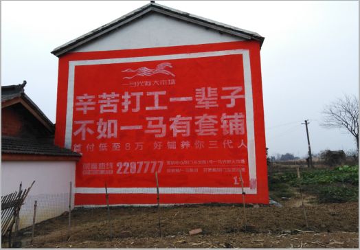 巴马一马光彩墙体广告